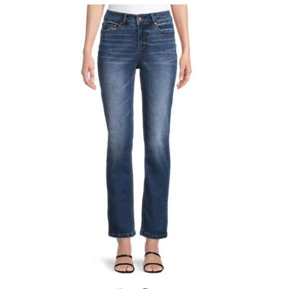 Time and Tru Mid Rise Straight Jeans Medium Wash Size 10 New - Picture 1 of 8